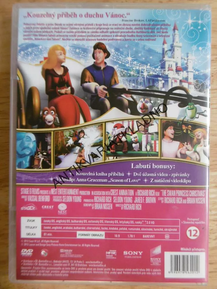 VÁNOCE LABUTÍ PRINCEZNY, DVD FILM