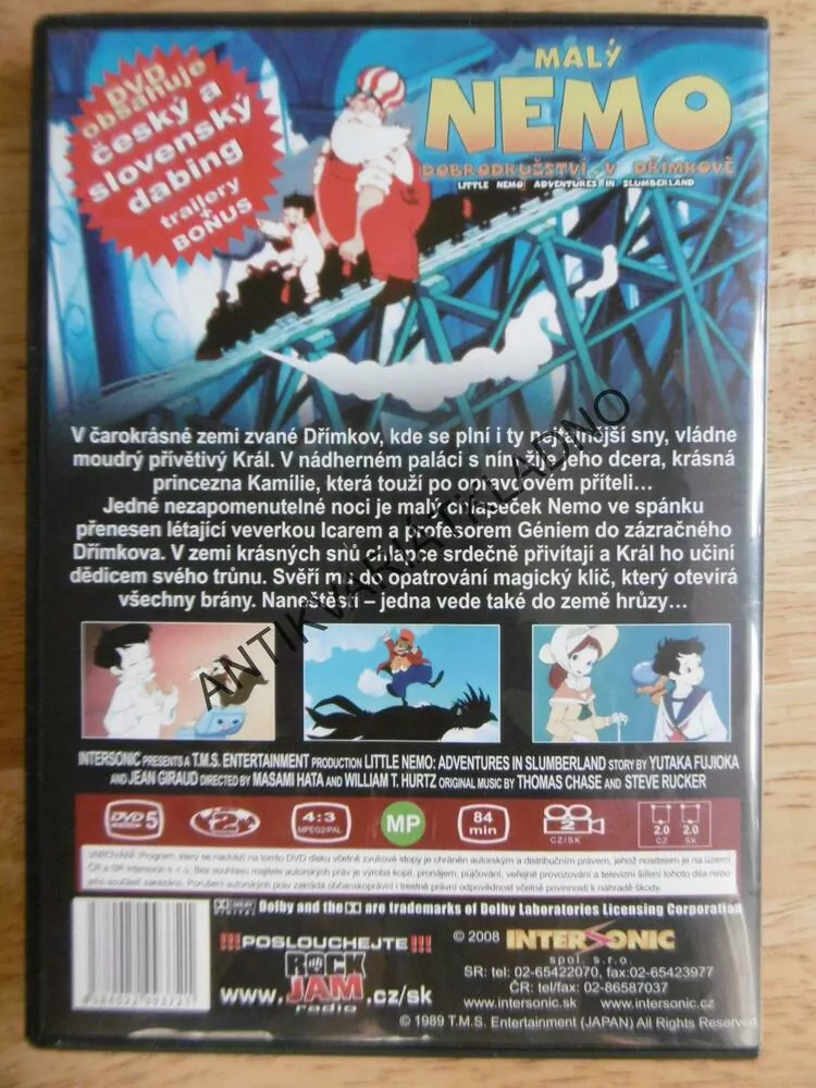 MALÝ NEMO DOBRODRUŽSTVÍ V DŘÍMKOVĚ, DVD FILM