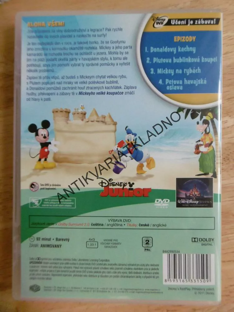 MICKEYHO KLUBÍK, MICKEYHO VELKÁ KOUPAČKA, DVD FILM