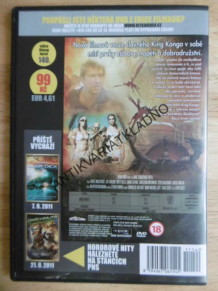 KRÁL ZTRACENÉHO SVĚTA, KING KONG, DVD FILM