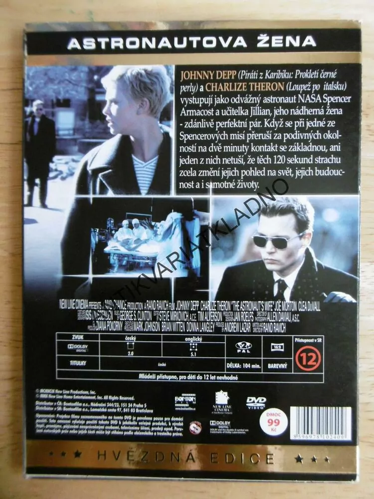 ASTRONAUTOVA ŽENA, DVD FILM
