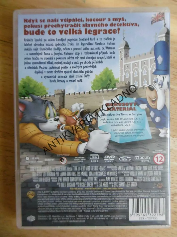 TOM A JERRY, SHERLOCK HOLMES, DVD FILM
