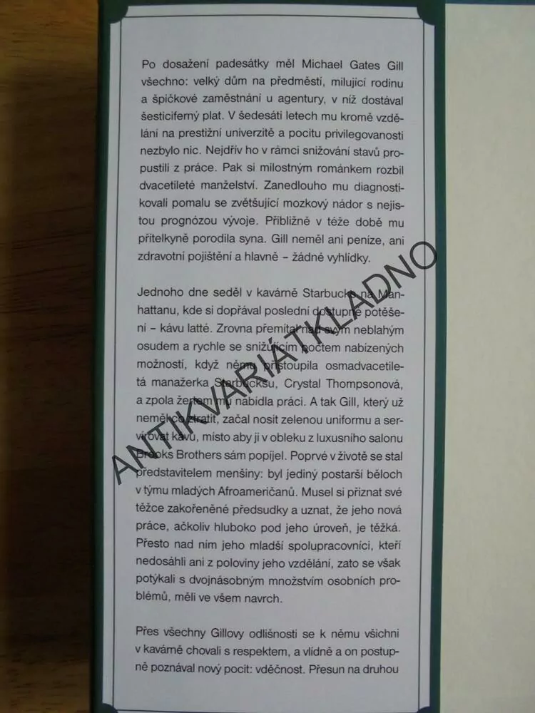 JAK MI STARBUCKS ZACHRÁNIL ŽIVOT,MICHAEL GATES GILL
