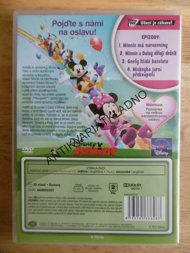 MICKEYHO KLUBÍK, MÁME RÁDI MINNIE, DVD FILM