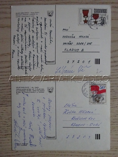 VELKÉ KARLOVICE, OKRES VSETÍN, 2 KUSY