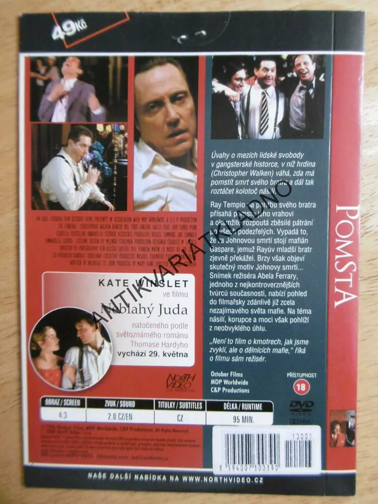 POMSTA, CHRISTOPHER WALKEN, DVD FILM