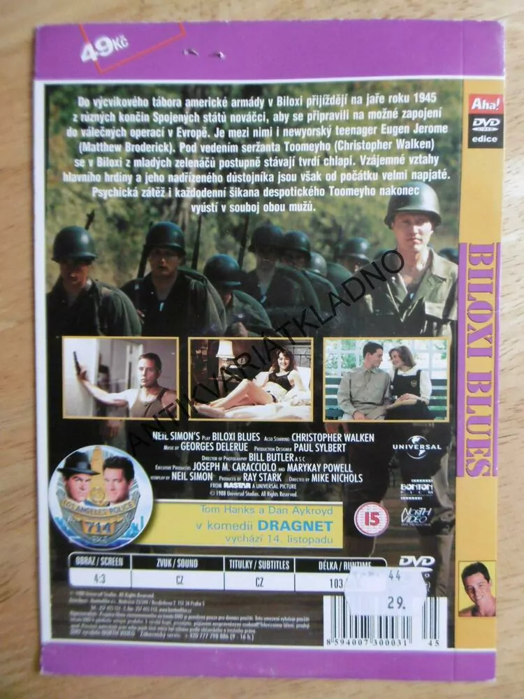 BILOXI BLUES, DVD FILM