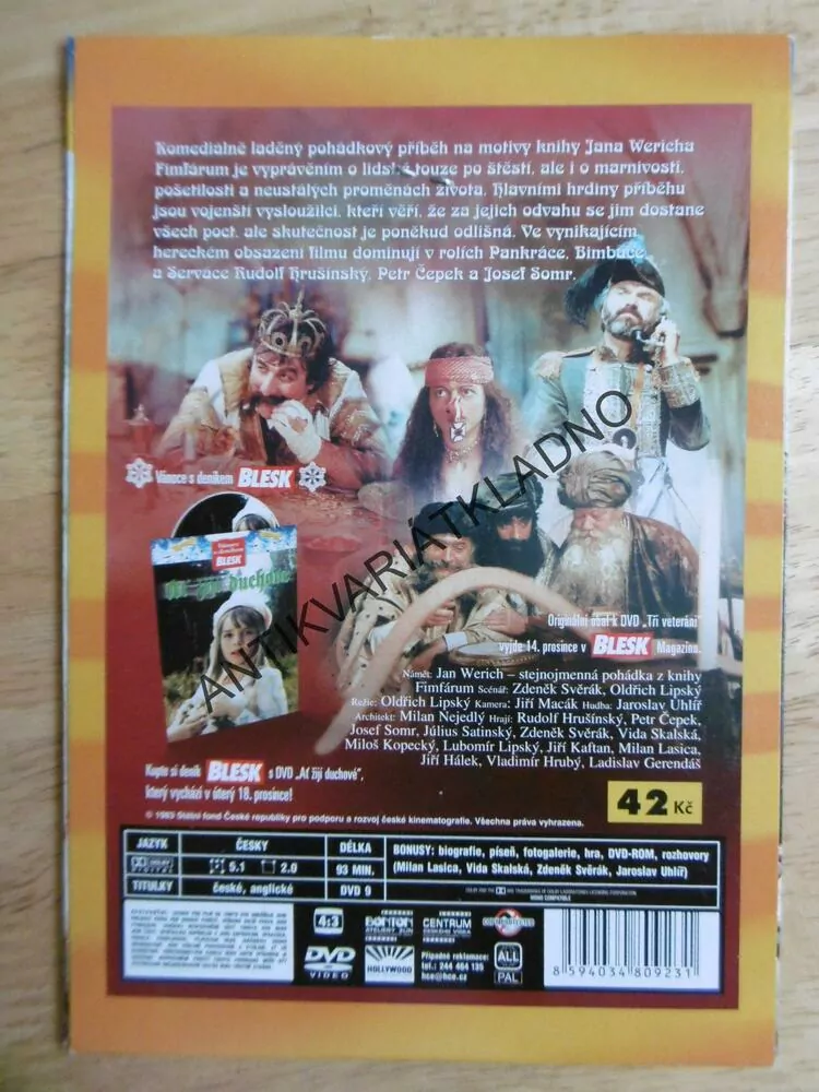 TŘI VETERÁNI, DVD FILM