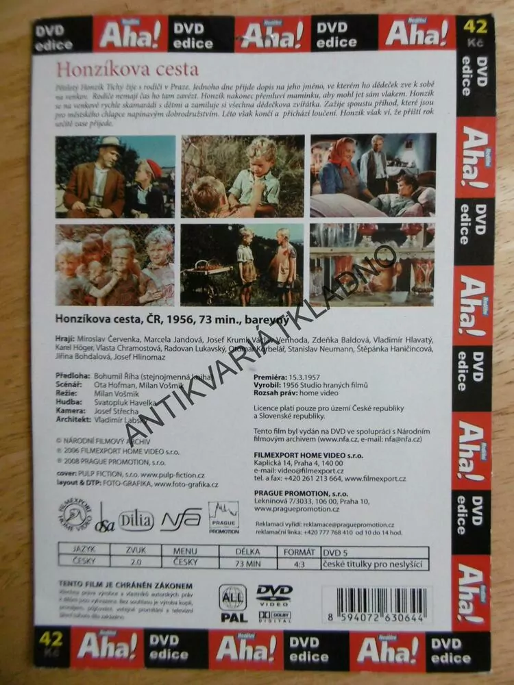 HONZÍKOVA CESTA, DVD FILM