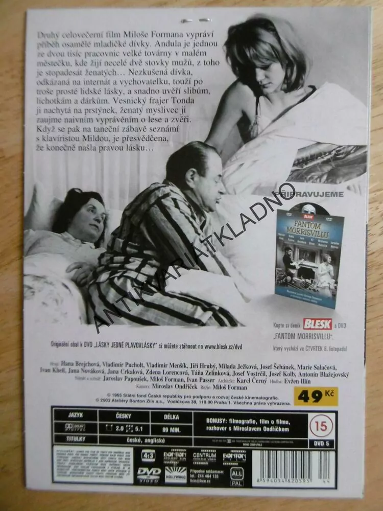 LÁSKY JEDNÉ PLAVOVLÁSKY, DVD FILM