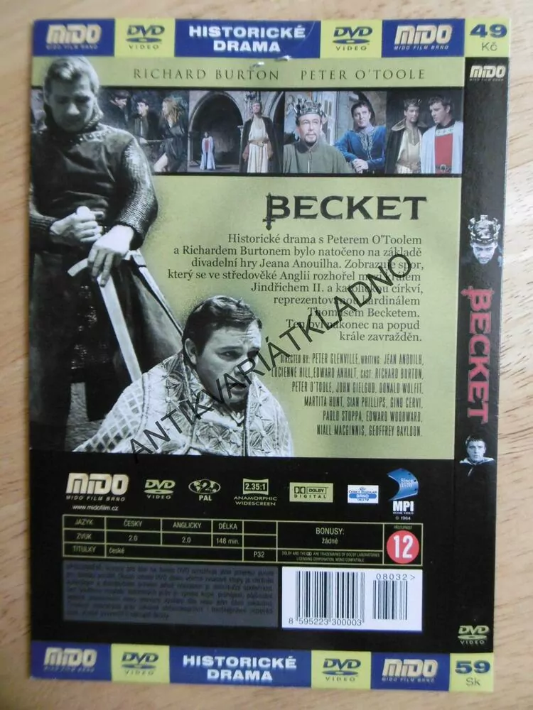 BECKET, DVD FILM