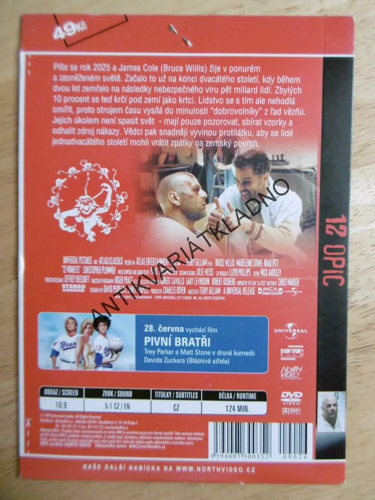 12 OPIC, BRUCE WILLIS, BRAD PITT, DVD FILM