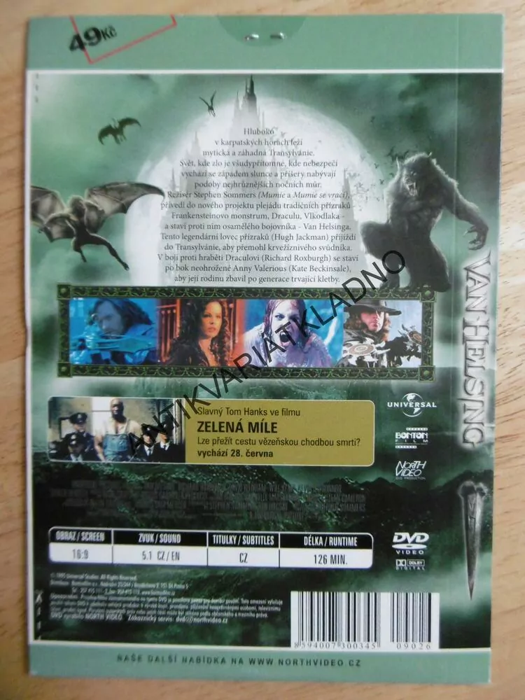 VAN HELSING, DVD FILM