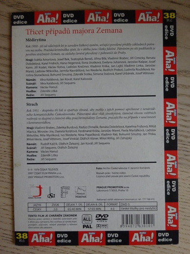 TŘICET PŘÍPADŮ MAJORA ZEMANA, DÍL Č. 7-8, DVD FILM