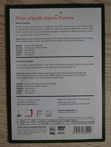 TŘICET PŘÍPADŮ MAJORA ZEMANA, DÍL Č. 1-2, DVD FILM