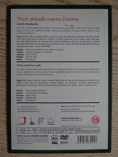 TŘICET PŘÍPADŮ MAJORA ZEMANA, DÍL Č. 9-10, DVD FILM