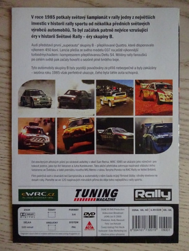 WORLD RALLY CHAMPIONSHIP 1985, DVD FILM DOKUMENT