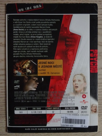 PSYCHO, DVD FILM HOROR