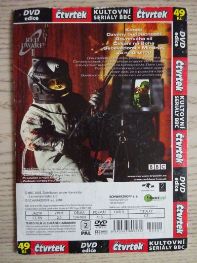 ČERVENÝ TRPASLÍK 1, RED DWARF II, DVD FILM