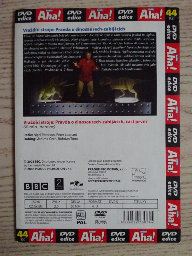 VRAŽDÍCÍ STROJE: PRAVDA O DINOSAURECH ZABIJÁCÍCH 1, DVD FILM DOKUMENT