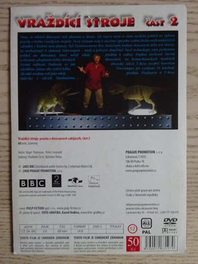 VRAŽDÍCÍ STROJE: PRAVDA O DINOSAURECH ZABIJÁCÍCH 2, DVD FILM DOKUMENT