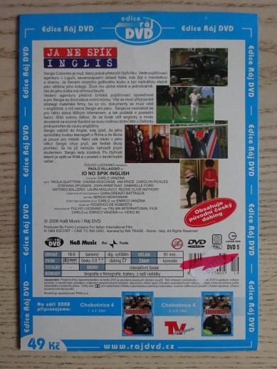 JA NE SPÍK INGLIŠ, DVD FILM