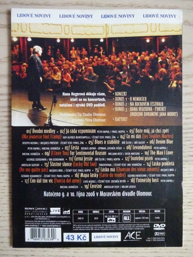 HANA HEGEROVÁ, DVD FILM HUDBA
