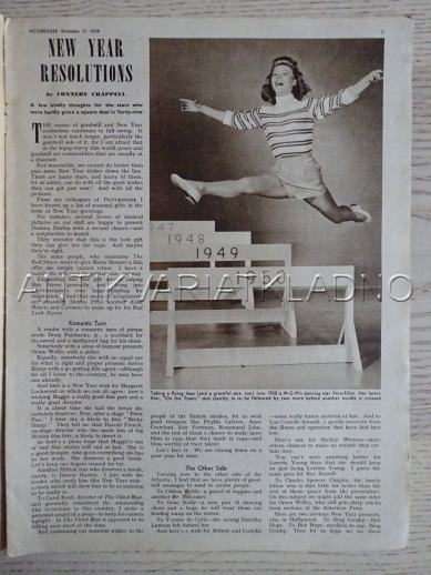 FILMOVÝ ČASOPIS PICTUREGOER 1949, JOAN CAULFIELD