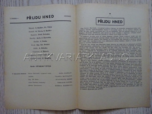 PŘIJDU HNED, S. RAŠILOV, FILMOVÝ PROGRAM 75