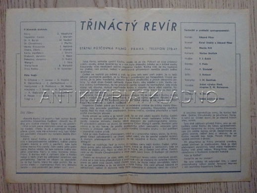 13. REVÍR, J. MARVAN, FILMOVÝ PROGRAM 78