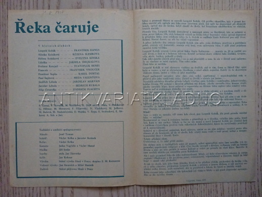 ŘEKA ČARUJE, F, HANUS, FILMOVÝ PROGRAM 80