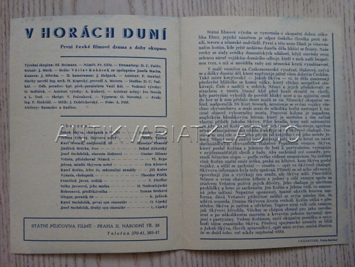 V HORÁCH DUNÍ, M. HOMOLA, J. PRŮCHA, FILMOVÝ PROGRAM 86