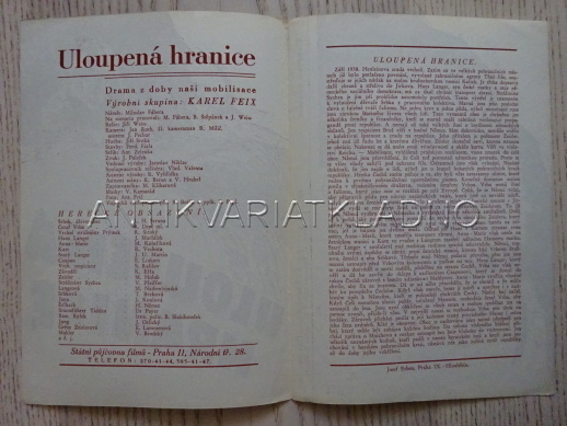 ULOUPENÁ HRANICE, K. EFFA, R. DEYL, FILMOVÝ PROGRAM 98