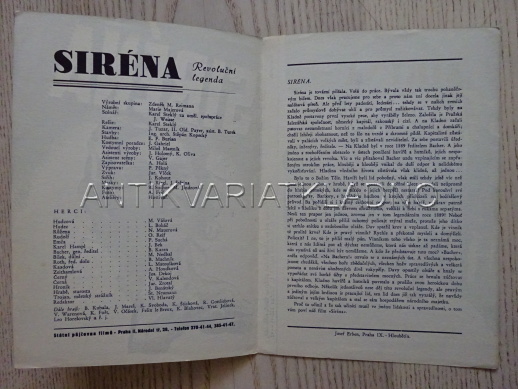 SIRÉNA, M. VÁŠOVÁ, FILMOVÝ PROGRAM 99