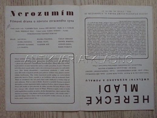 NEROZUMÍM, HERECKÉ MLÁDÍ, FILMOVÝ PROGRAM 106