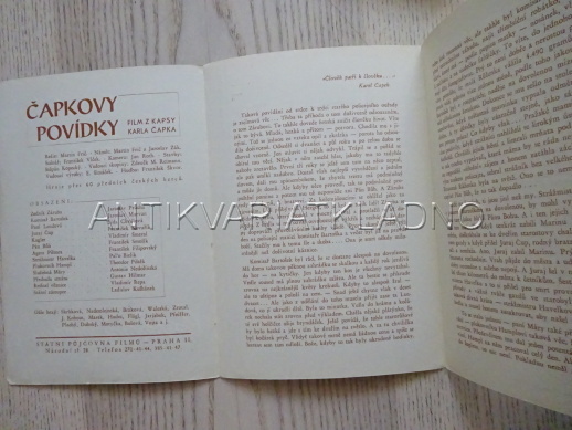 ČAPKOVY POVÍDKY, J. PRŮCHA, FILMOVÝ PROGRAM 107