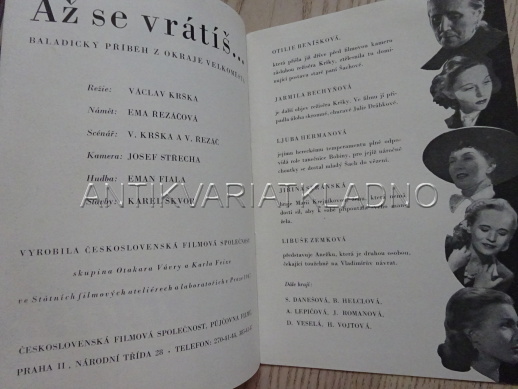 AŽ SE VRÁTÍŠ..., L. HERMANOVÁ, FILMOVÝ PROGRAM 117