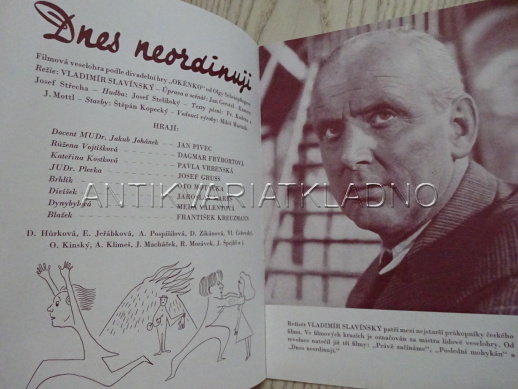 DNES NEORDINUJI, J. PIVEC, FILMOVÝ PROGRAM 120