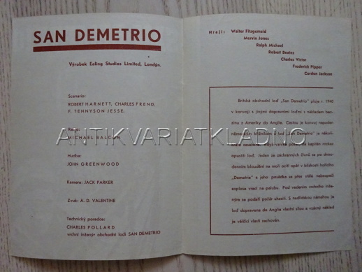 SAN DEMETRIO, G. JACKSON, FILMOVÝ PROGRAM 123
