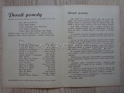PERUTĚ POMSTY, J. GARFIELD, FILMOVÝ PROGRAM 128