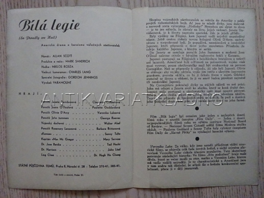 BÍLÁ LEGIE, C. COLBERT, FILMOVÝ PROGRAM 129
