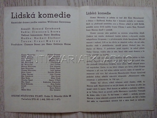 LIDSKÁ KOMEDIE, M. ROONEY, FILMOVÝ PROGRAM 130