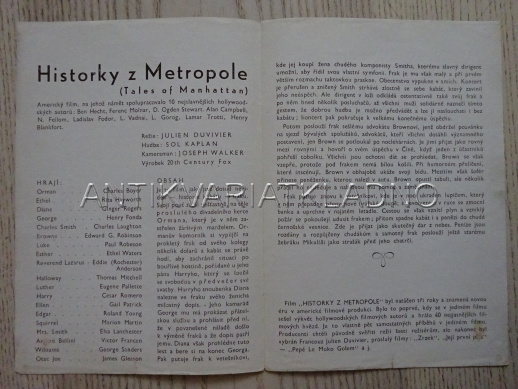 HISTORKY Z METROPOLE, CH. BOYER, FILMOVÝ PROGRAM 131