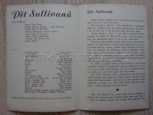 PĚT SULLIVANŮ, A. BAXTER, FILMOVÝ PROGRAM 132