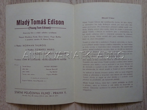 MLADÝ TOMÁŠ EDISON, M. ROONEY, FILMOVÝ PROGRAM 139