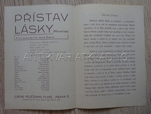 PŘÍSTAV LÁSKY, J. GABIN, FILMOVÝ PROGRAM 140