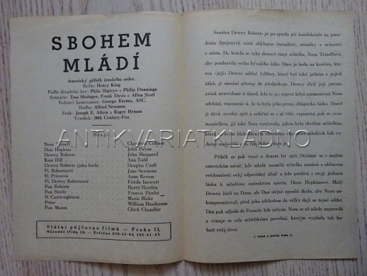SBOHEM MLÁDÍ, J. PAYNE, FILMOVÝ PROGRAM 145