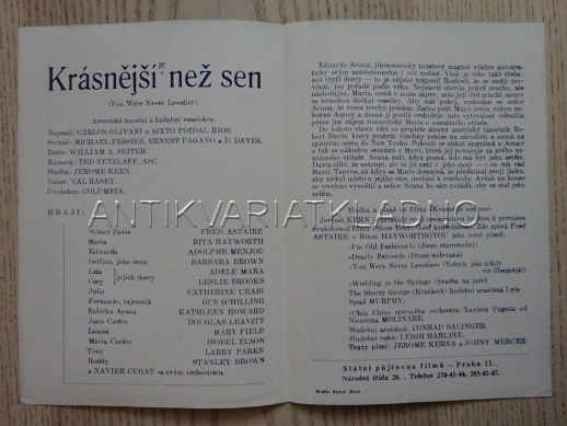 KRÁSNĚJŠÍ NEŽ SEN, R. HAYWORTH, FILMOVÝ PROGRAM 152