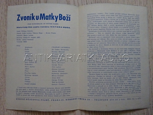ZVONÍK U MATKY BOŽÍ, M. O'HARA, FILMOVÝ PROGRAM 154