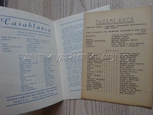CASABLANCA, H. BOGART, FILMOVÝ PROGRAM 155